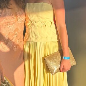 Elegant Yellow Evening Dress